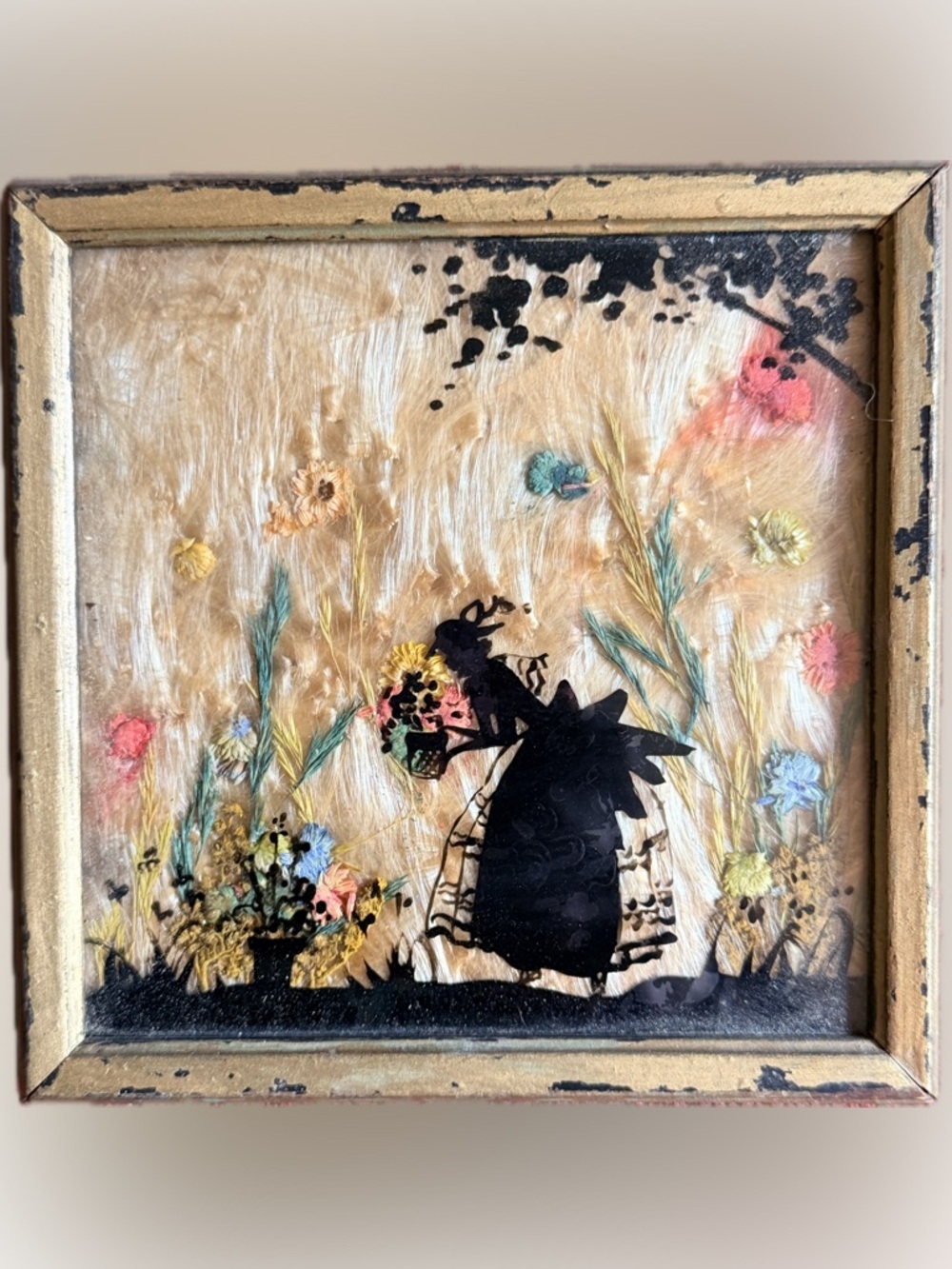 Vintage Silhouette Framed Print